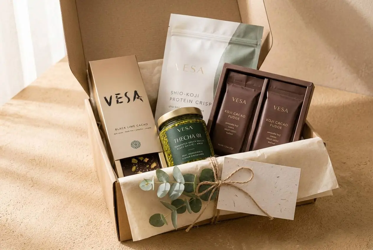 Personalised VESA gift boxes with note cards